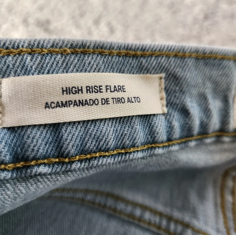 Women's High-Rise Flare Jeans - Universal Thread Light Wash 8 Long - Picture 7 of 16